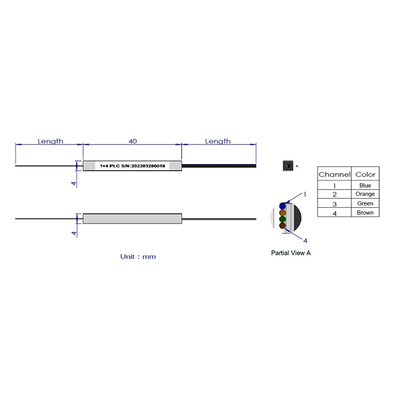 1 * 4 1 * 8 PLC Splitter (Zuntz mota biluzia)